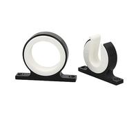 Alomejor Fishing Rod Holder, Aluminum Rod Rack 2 Pcs with Horizontal Vertical Mounting, Locking Ring, Space Saving Design, Easy Installation for Boat Car Truck RV (Black)