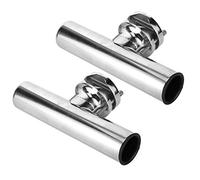 Alomejor Fishing Rod Holder Support, Heavy-Duty Stainless Steel, Adjustable for Vertical or Horizontal Mounting, Great for Marine Use, 2pcs