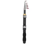 Alomejor Fishing Rod Portable Small Short Sea Pole Mini Sea Fishing Tools Telescopic Fishing Rod for Travel Seawater Freshwater Bass Trout Fishing(1.5M)