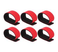 Alomejor Fishing Rod Straps 10pcs Fishing Rod Wrap Pole Straps Holders for Casting Rods, Spinning Rods (red)
