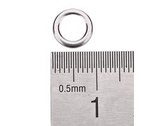 Alomejor Fishing Split Rings Stainless Steel Split Ring Set 50 Pcs 5 Sizes High Strength Smooth Surface Line Protection for Lures Baits and Tackle Anglers (L)