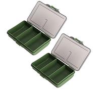 Alomejor Fishing Tackle Box 2Pcs Multiple Compartments Box Organizer for Fishing Hook Bait Gadget Storage(3Compartments)