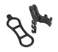 Alomejor Flashlight Holder Bike Mount Bracket for Camera, Strong Torch Clip for Handlebar, Pack of 3 Stickers Silicone Strap, Suitable for Night Cycling