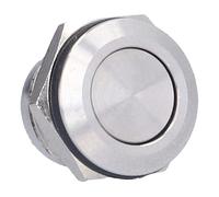 Alomejor Flat Top Button Switch 5Pcs Stainless Steel for Ignition Systems and Doorbells (12mm)