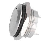 Alomejor Flat Top Button Switch 5Pcs Stainless Steel for Ignition Systems and Doorbells (16mm)