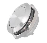 Alomejor Flat Top Button Switch 5Pcs Stainless Steel for Ignition Systems and Doorbells (19mm)