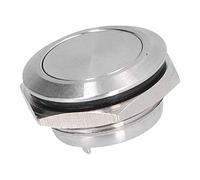 Alomejor Flat Top Button Switch 5Pcs Stainless Steel Screw Terminal for Cars and Trucks (19mm)