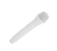 Alomejor Flexible Bottom Pretending to Play Microphone Toys ABS Plastic Props for Interview (White)