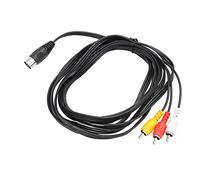 Alomejor Flexible DIN 8 Pin to 3 Cable Scratch Resistant Sound Adapter for Stereo Equipment 9.8ft PVC Design