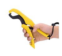 Alomejor Floating Fishing Gripper Gear ABS Fish Lip Grip Pliers Fish Clamp with Adjustable Rope(S-Yellow)