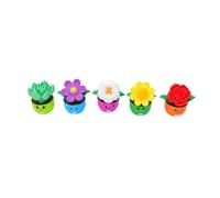 Alomejor Flower Sorting Toy for Toddlers, Fine Motor Skills Color | 5 Unique Flower Shapes, Numbered Pots 1-5, Chunky Toddler-friendly Pieces, Compact for Travel, Perfect for Hands-on
