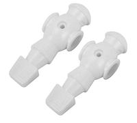 Alomejor Foosball Man Table Guys Man Soccer Player Replacement Part for Table Football Player Table Games with Tournament Style 2Pcs Set(White)