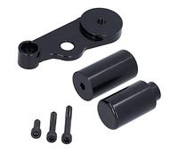 Alomejor Frame Slider Aluminum Alloy No Cut Slider 3PCS with Billet Bracket and 12.9 Bolts Pre Drilled Tip Lock Fit for Suzuki GSXR 600 GSXR 750 2006 2009 Riders (Black)