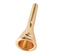 Alomejor French Horn Mouthpiece, Gold Plated, Brass Construction, Stylish Design, Replacement Part for Professional Musicians, Amateur Players, Music Lessons, Orchestra Performances