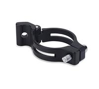 Alomejor Front Derailleur Clamp Ring Adapter for Road Bikes - 34.9mm Braze-On to Clamp-On Conversion Bracket, Black, Compatible with Shimano & SRAM Derailleurs