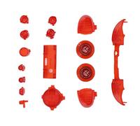 Alomejor Full Buttons Mod Kits for Series X and S, Durable and Comfortable Replacement Button Set for Gamers, ABS Material, 15-Piece Set (Transparent Red)