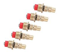 Alomejor G1/2 Male Thread Adjustable Atomizing Nozzle for Efficient Irrigation in Gardens, Greenhouses, and Courtyards, Brass, 5 Pcs