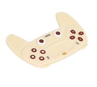 Alomejor Game Controller Teether, Soft Silicone Sensory with Various Buttons for Babies (Beige)