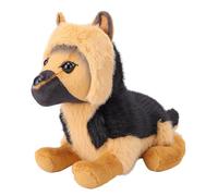 Alomejor German Shepherd Stuffed Animal, Black and Tan, PP Cotton, 11.81 Inches, Ages 2+