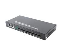 Alomejor Gigabit Ethernet Fiber Switch and Transceiver with Low Loss Transmission for Networking Accessory, Durable Iron Material, Pack of 1