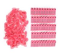 Alomejor Goat Ear Tag Durable Antipyretic Indentification Card for Livestock Management, 100 Pack (Pink with Words (100))