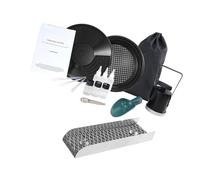 Alomejor Gold Panning Aluminum Alloy Prospecting Pan Sieve Kit, for Shallow Rivers and Streams Backpacking