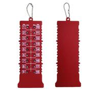 Alomejor Golf Score Counter Mechanical 18 Hole Stroke Counter with Large White Number Display ABS Keychain Portable Scoreboard for Training Course Play Golfers (Red)
