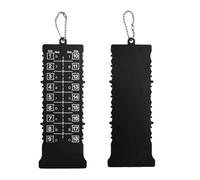 Alomejor Golf Score Counter Mechanical 18 Hole Stroke Counter with Large White Number Display ABS Keychain Portable Scoreboard for Training Course Play Golfers (Black)