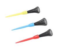 Alomejor Golf Tee Set, High Elastic Nylon Plastic, Red Blue Yellow, Perfect for Training and Outdoor Court Practice (83mm)