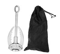 Alomejor Grappling Hook Climbing Claws Outdoor Climbing Hook with 3 Folding Claws for Grappling