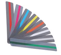 Alomejor Guided Highlight Colored Reading Strips Bookmark for Concentration and Fluency, Practical PVC Tool, 8Pcs Bookmark