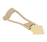 Alomejor Guitar Accessories, Chrome Plated Bridge Tailpiece for Hollow Body Instruments, Durable Metal Component with Easy Installation for Jazz Guitarists