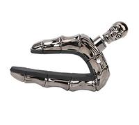 Alomejor Guitar Adjustable Tightness Protecting Folk Acoustic Guitar Ukulele for Folk Guitarists Metal Rubber 3.86 X 1.97in (Black)
