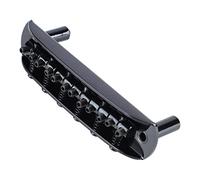 Alomejor Guitar Bridge, Professional Iron Zinc Alloy Roller Saddle Electric String Bridge with Adjustable Tailpiece for Electric and Acoustic Guitars