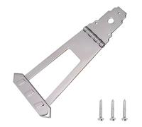 Alomejor Guitar Bridge Zinc Alloy Steel Tailpiece Archtop Guitar Bridge with Mounting Screws for Semi Hollow Electric Guitars 3 Key Upgrades for Resonance Sustain Tone (Silver)