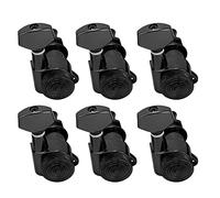 Alomejor Guitar Locking Tuners, Replacement Lock String Sealed Tuning Key Pegs Machine Heads Music Accessory (Set of six right buttons)