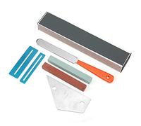 Alomejor Guitar Luthier Tool Kit, Professional Stainless Steel Fret File and Fingerboard Guard for Repair Polishing, with Fret Rocker Leveling for Guitar Neck Maintenance