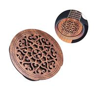 Alomejor Guitar Mahogany Soundhole Cover Buffer for EQ Acoustic Folk Guitars Wood Protection 10cm (4)