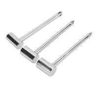 Alomejor Guitar Neck Adjustment Tool Durable Iron 3PCS Set for Jackson Folk Electric Guitar Repair 8 X 2cm (Silver 6.35MM+7MM+8MM three sets)