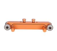 Alomejor Guitar Nut Saddle Sander, Adjustable Height Polishing Tool with Hardened Steel Wheels for Guitar Nut and Saddle, Rose Gold Metal Accessories