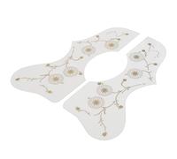 Alomejor Guitar Pickguard Kit with Self-Adhesive, 2Pcs Guitar Guard Panel to Avoid Scratches, Decorative Guard Set 10.6 X 4.5in for Players (White)