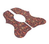Alomejor Guitar Pickguard Kit with Self-Adhesive, 2Pcs Guitar Guard Panel to Avoid Scratches, Decorative Guard Set 10.6 X 4.5in for Players (Brown)