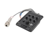 Alomejor Guitar Pickup EQ Box, Plastic Acoustic Electric Guitar Equalizer with Quick Picking Amplification, Easy Knob Control, 9V Battery Powered for Stage Studio Practice