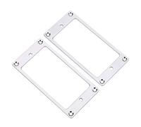 Alomejor Guitar Pickup Frame 2Pcs Pickup Frame Mounting Rings Metal Humbucker Pickup Ring for Electric Guitars Replacement Parts(Silver)