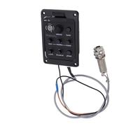 Alomejor Guitar Preamp EQ Equalizer Guitar Preamplifier with Built In High Sensitivity Tuner LED Display Volume Bass Mid Treble Controls Phase Switch for Presys Plus Plug and Play