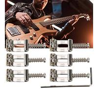 Alomejor Guitar Saddle Good Scooter Electrogitarian Parts for DIY Guitarists Copper Zincloge Sattles 6 for Most Electrogitars