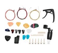Alomejor Guitar Tool Kit, Metal Tuner with 15 Picks, Easy String Change Tool for Electric Guitar Ukulele Banjo Players