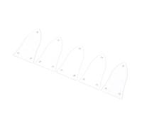 Alomejor Guitar Truss Rod Cover 3 Hole, White Plastic Set of 5