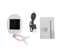 Alomejor Guitar Tuner Clip on, Chromatic Digital Tuner with Large Colorful Screen and All Direction Rotation for Acoustic Electric Guitar Bass Ukulele Violin Viola Cello (White)