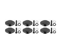 Alomejor Guitar Tuning Peg, 6pcs Metal Tuner Machine Head Knob with Screws and Washers, Wide Range Adjustment for Electric Guitar (Black)